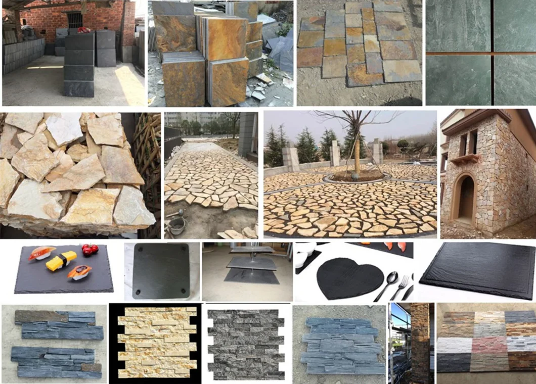 Natural Black Slate Culture Stone Wall Cladding Stone Veneer Decorative Culture Stone for Sale