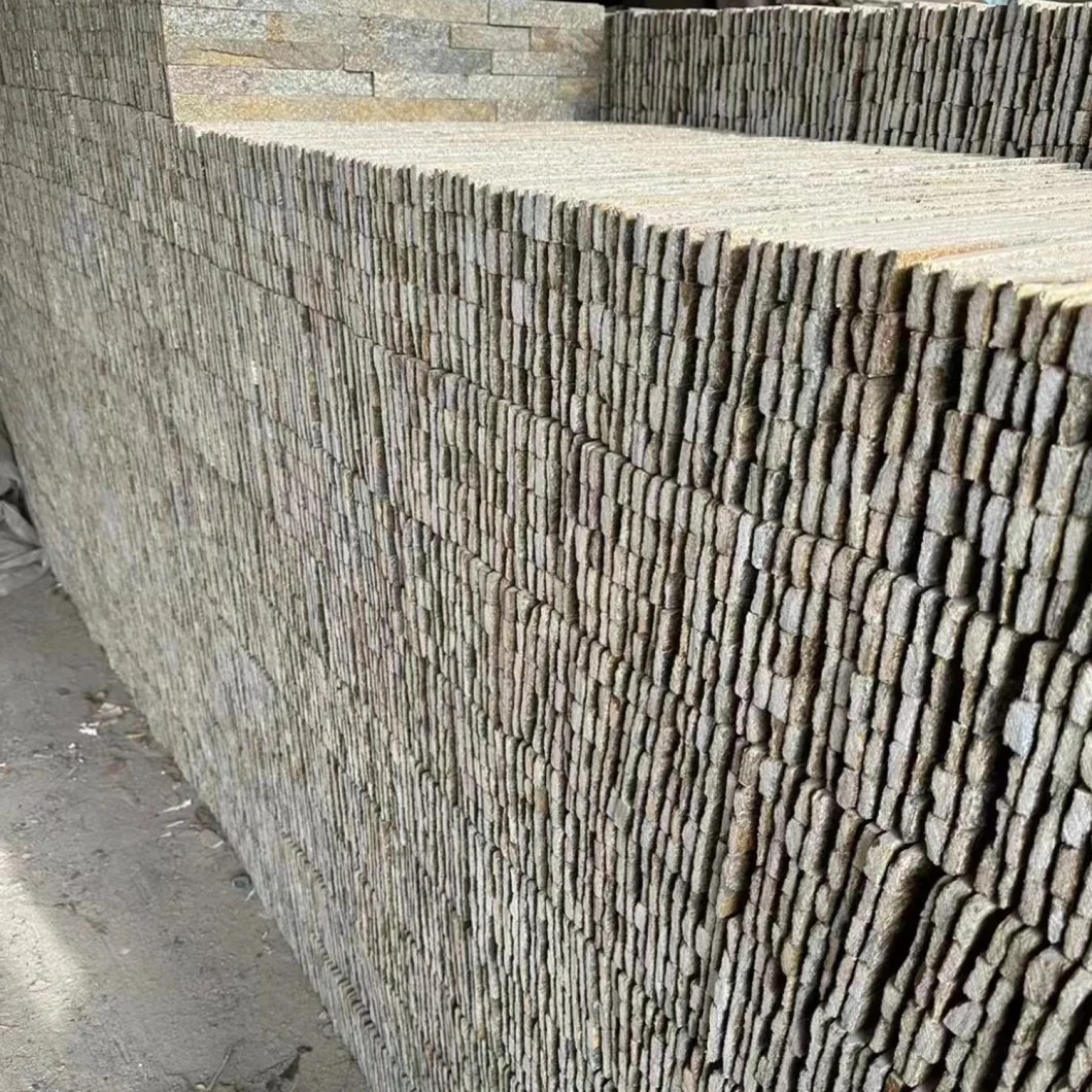 Hot Selling Exterior Wall Cladding Natural Split Culture Slate Stacked Stone Rusty Quartize