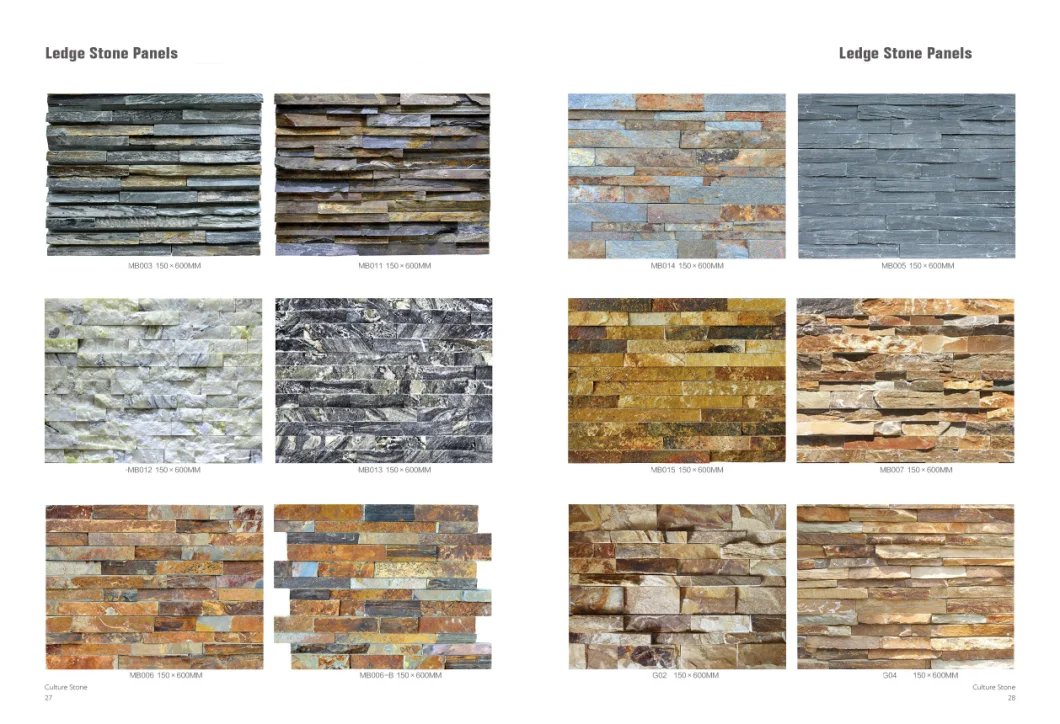 Lightweight PU Stone Panel Wall Faux Polyurethane Stone Panel 3D Wall Panel