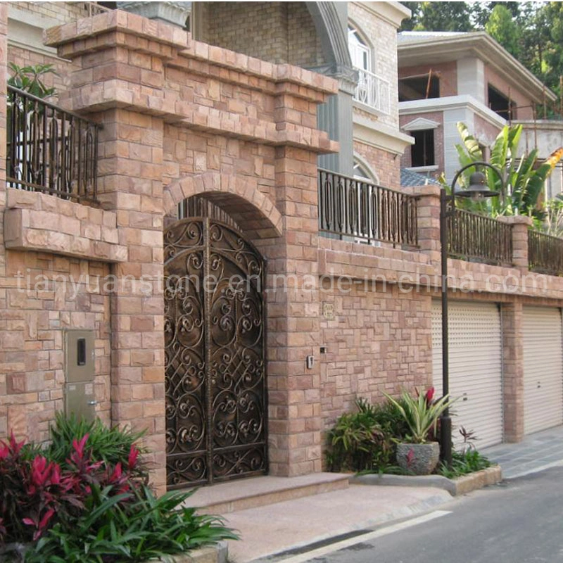 Natural Decorative Yellow Stone Slate Pillar