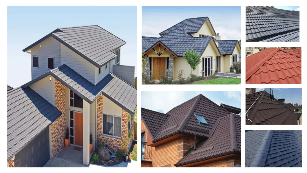 Roofing Materials High Quality Stone Coated Corrugated Sheet Metal Slate Sun Stone Coated Metal Roof Tile