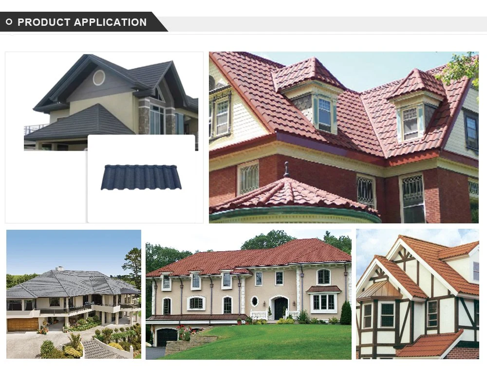 Color Steel Roof Tile Metal Steel Natural Slate Stone Coated Roofing Tiles